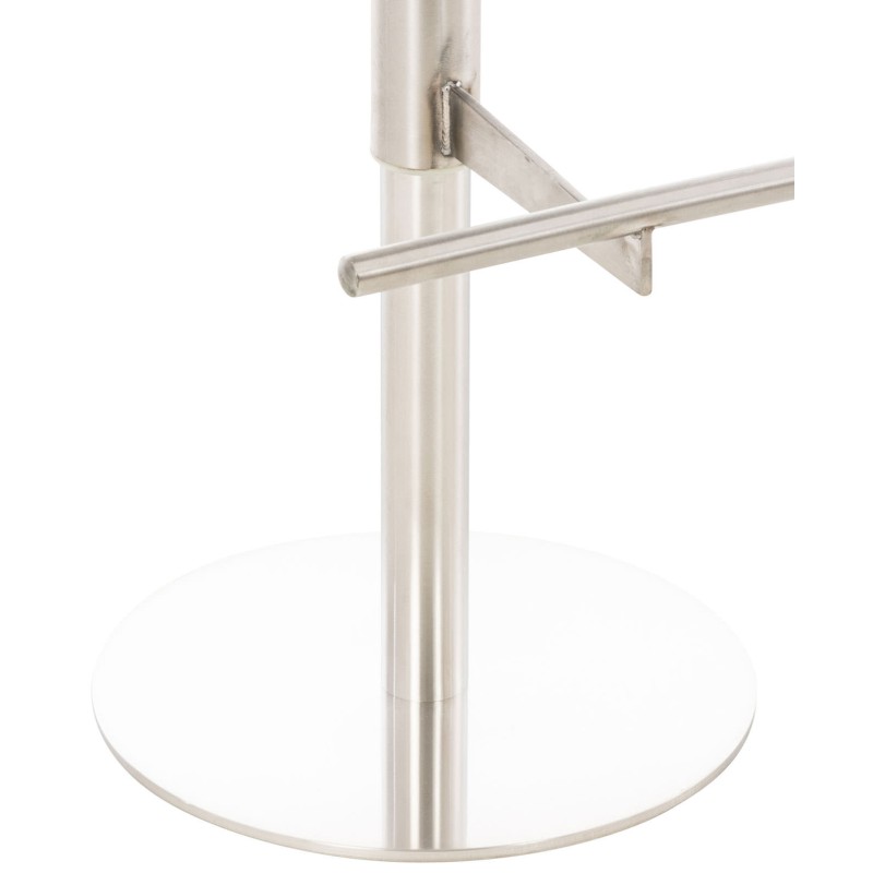 Scaun de bar Cadiz, piele ecologică, oțel inoxidabil, culoare crem