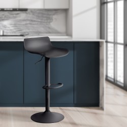 Set de 2 scaune de bar Aveiro negre