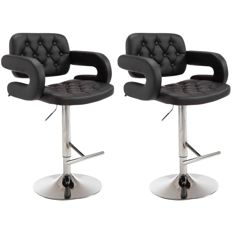 Set de 2 scaune de bar Dublin C negre