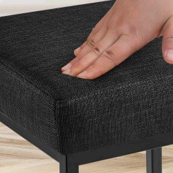 Set de 2 scaune de bar Montreal 85 din material textil gri închis și negru