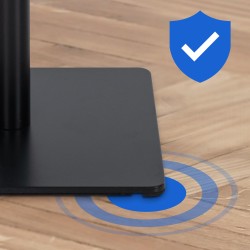 Set de 2 scaune de bar din material textil Damaso, culoare negru-ivoriu