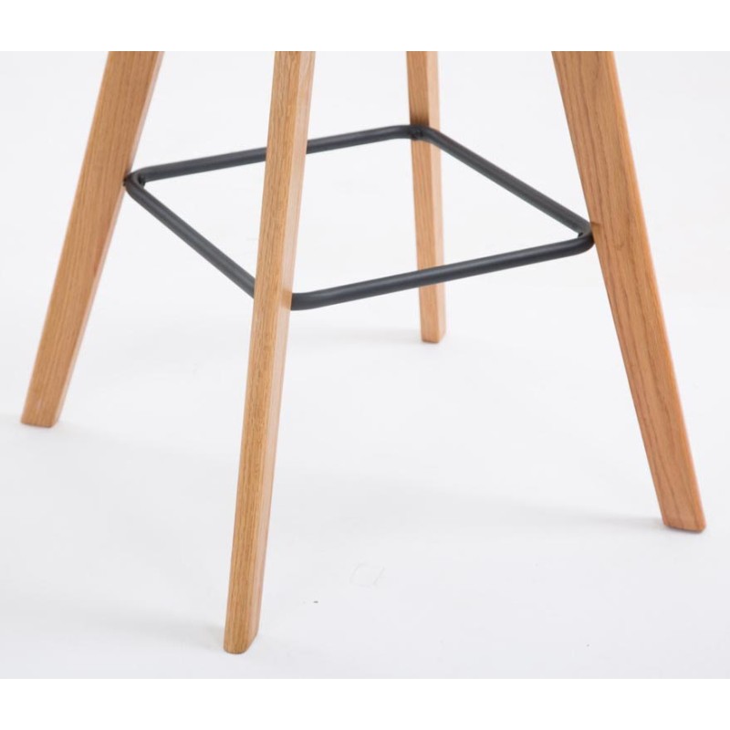 Set de 2 scaune de bar Metz din material textil taupe natura