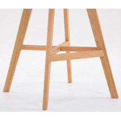 Set de 2 scaune de bar din piele ecologică Cannes natura gri