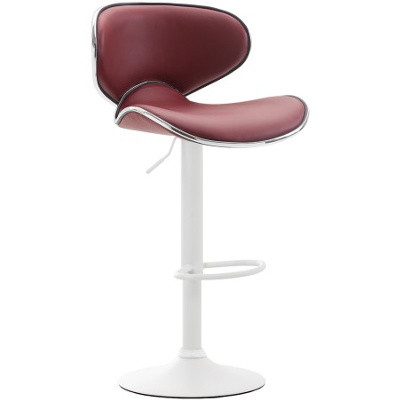 Scaun de bar Las Vegas V2, alb, roșu-vigoriu