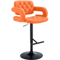 Scaun de bar Dublin negru portocaliu