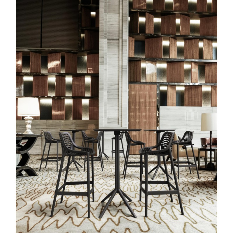 Set de 2 scaune de bar Air negre