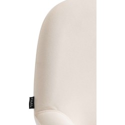 Scaun de bar Braga din catifea albă crem