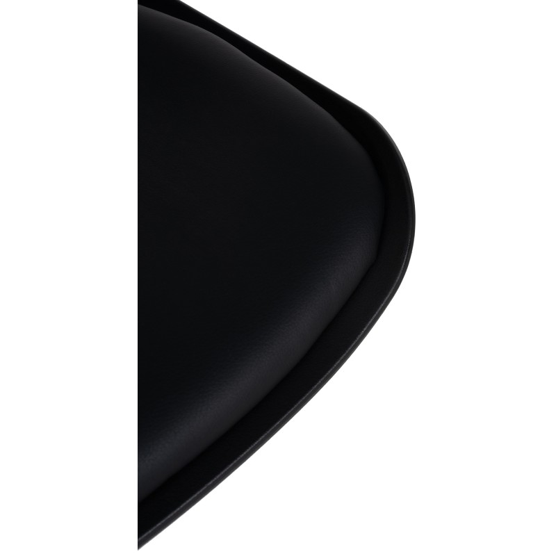 Scaun de bar Aveiro din imitație de piele neagră