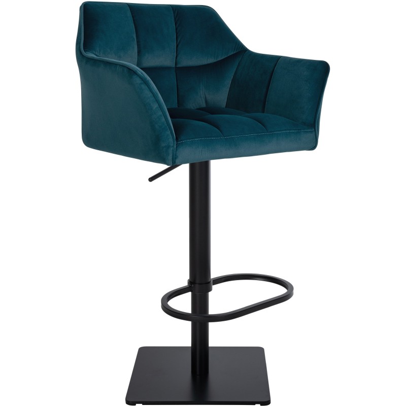 Scaun de bar Damaso B din catifea verde