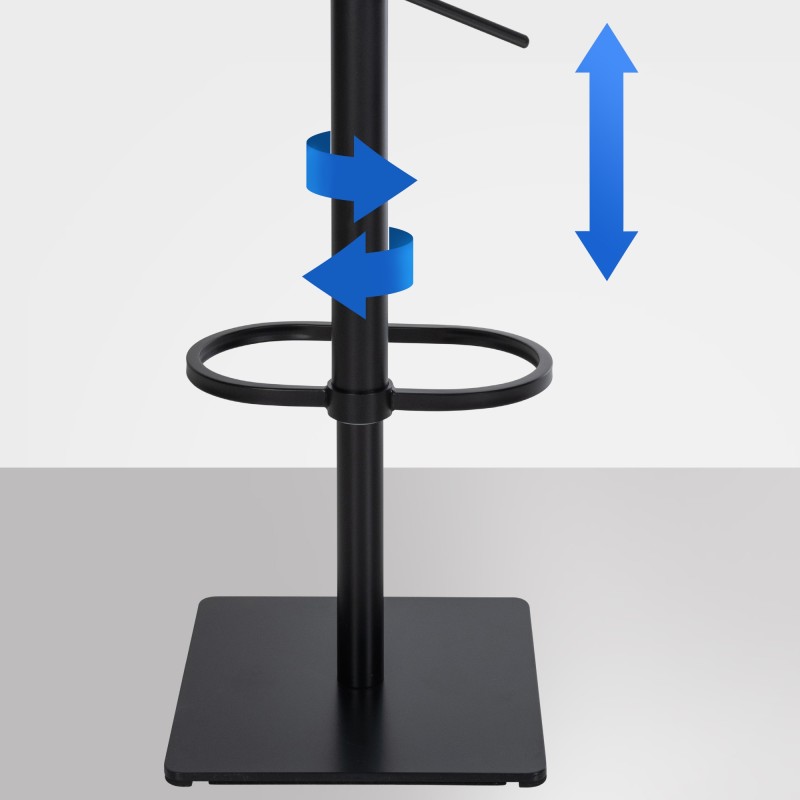 Scaun de bar Damaso B din catifea verde