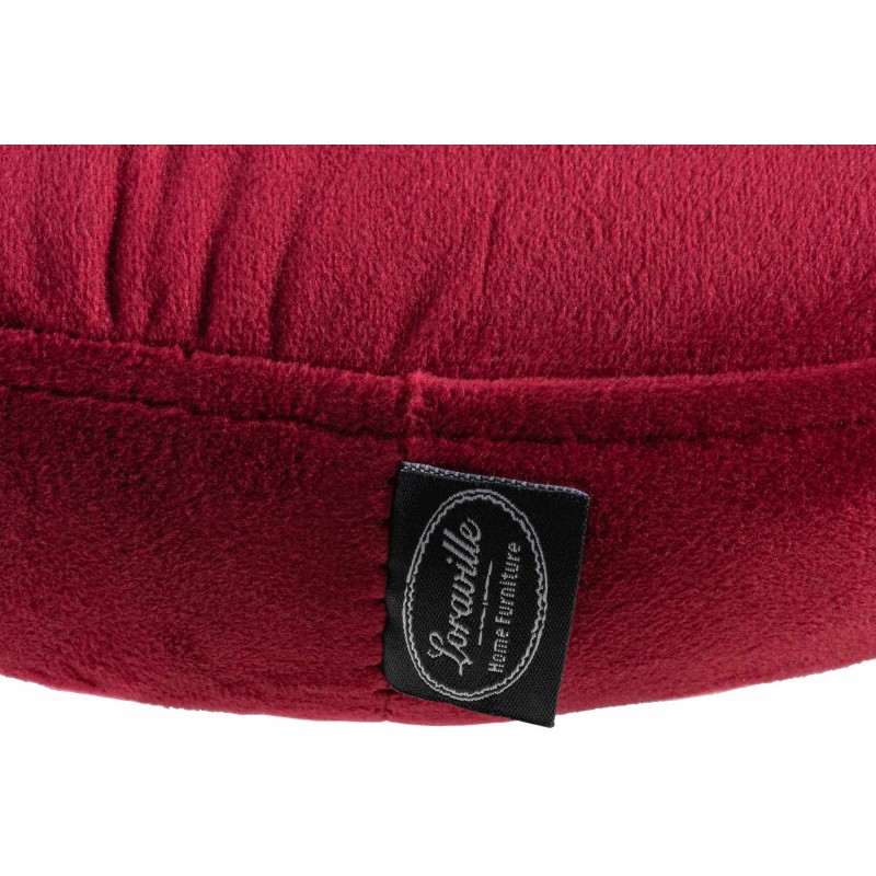 Scaun de bar Ponte din catifea neagră și roșie