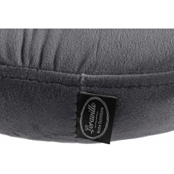 Scaun de bar Ponte din catifea gri închis și albă