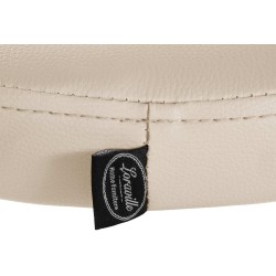 Scaun de bar Ponte din piele ecologică neagră și crem