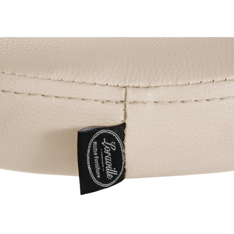 Scaun de bar Ponte din piele ecologică neagră și crem