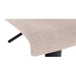 Scaun de bar Branford din material textil crem