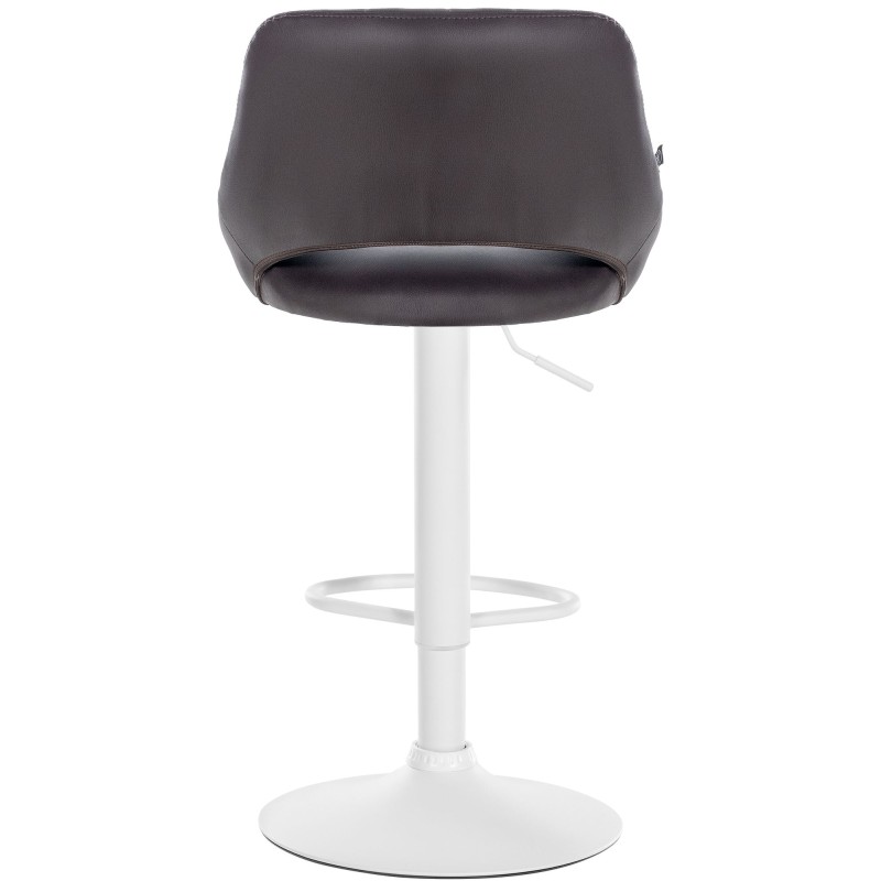 Scaun de bar Milet din piele artificială alb-maro
