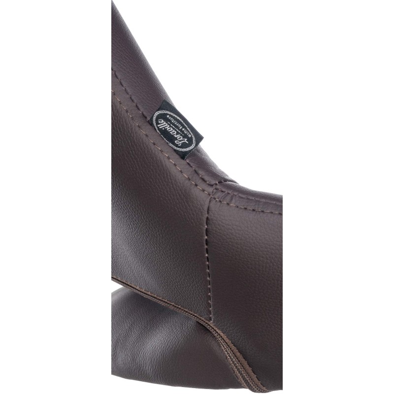 Scaun de bar Milet din piele artificială alb-maro