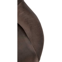 Scaun de bar Milet din catifea cromată maro