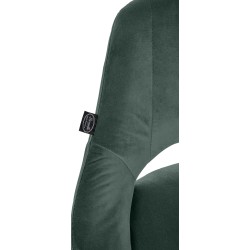 Scaun de bar Milet din catifea albă și verde