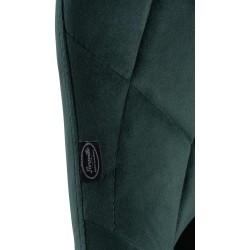 Scaun de bar Lazio în crom catifelat verde închis