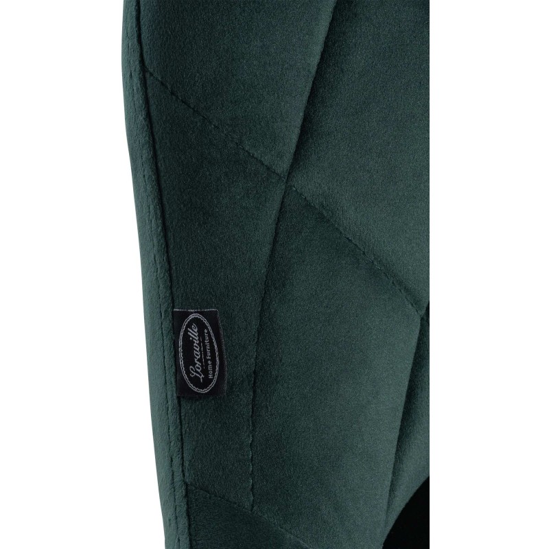 Scaun de bar Lazio în crom catifelat verde închis