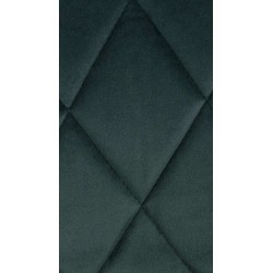 Scaun de bar Lazio din catifea albă și verde închis