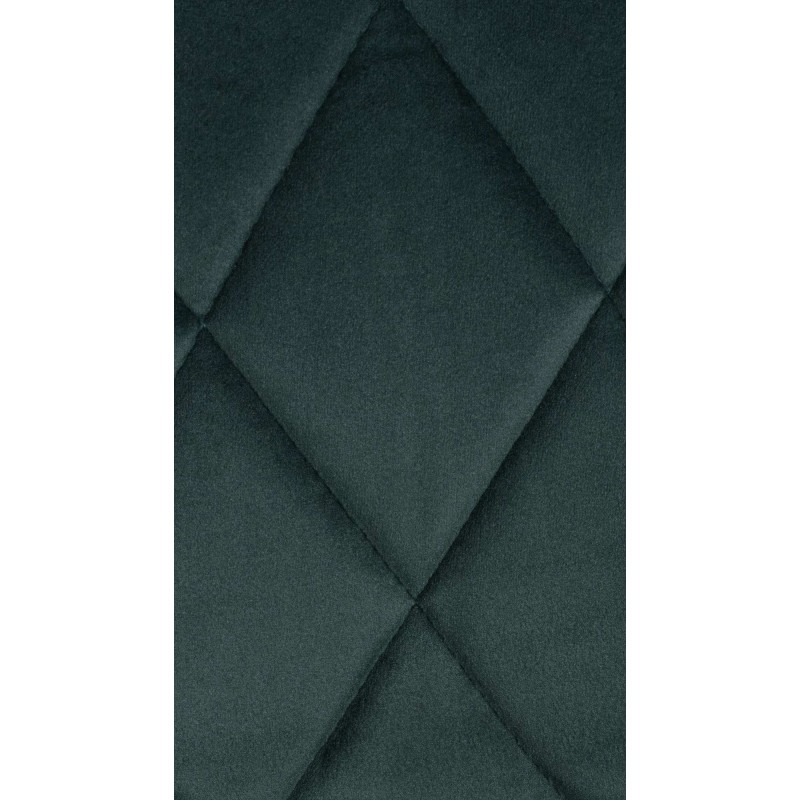 Scaun de bar Lazio din catifea albă și verde închis