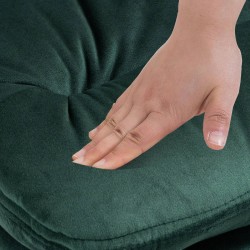 Scaun de bar Damar din catifea albă și verde