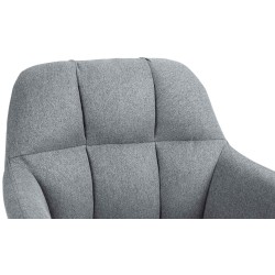 Scaun de bar Natoma din material textil gri crom