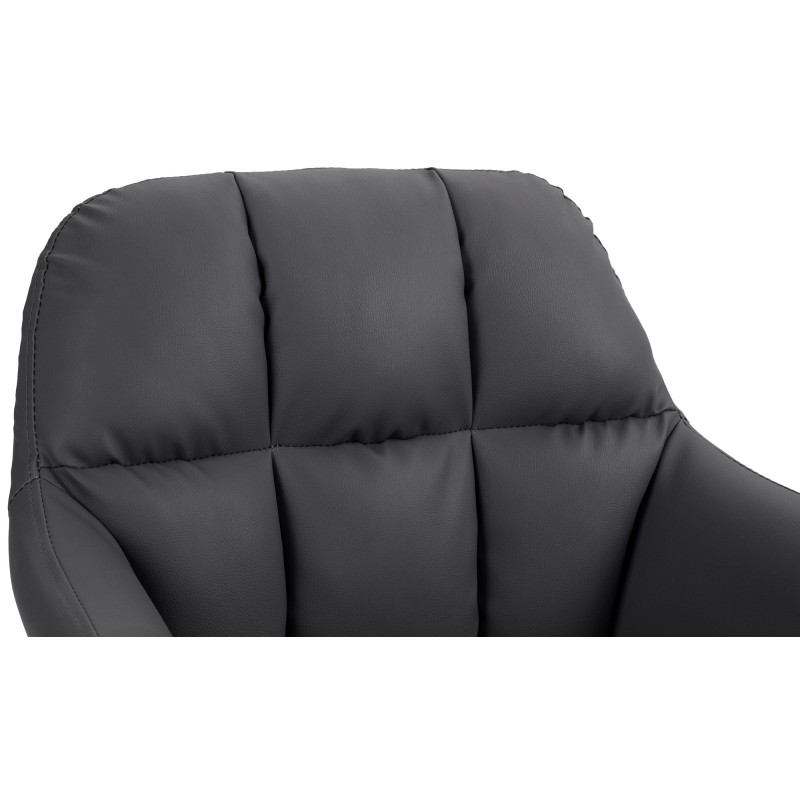 Scaun de bar Natoma din piele ecologică neagră