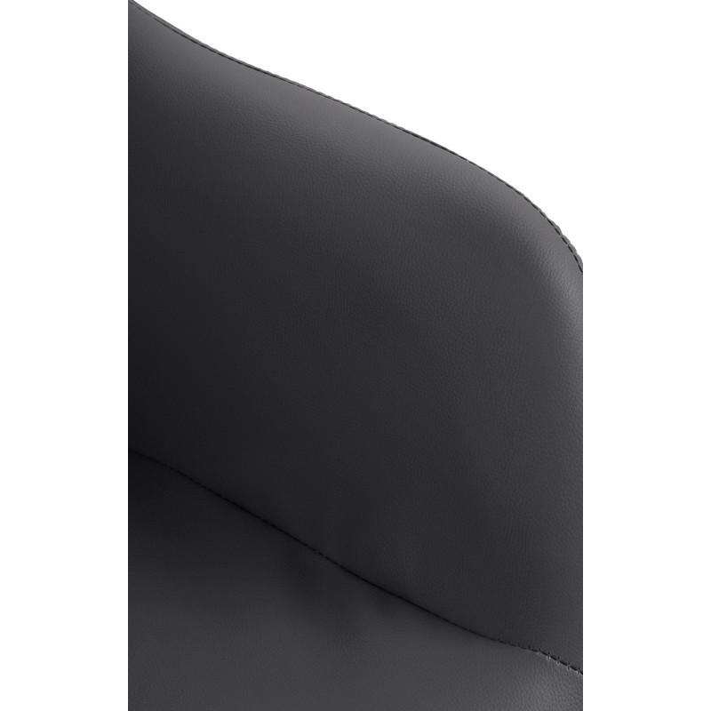 Scaun de bar Natoma din piele ecologică neagră