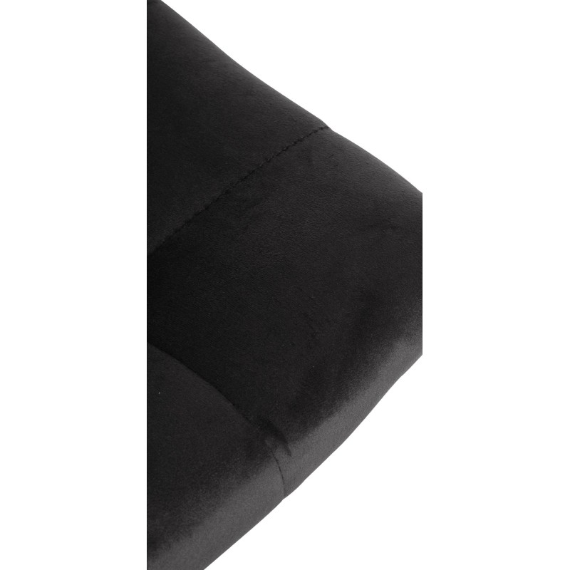 Set de 2 scaune de bar Jerry din catifea neagră