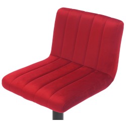 Set de 2 scaune de bar Jamie din catifea roșie