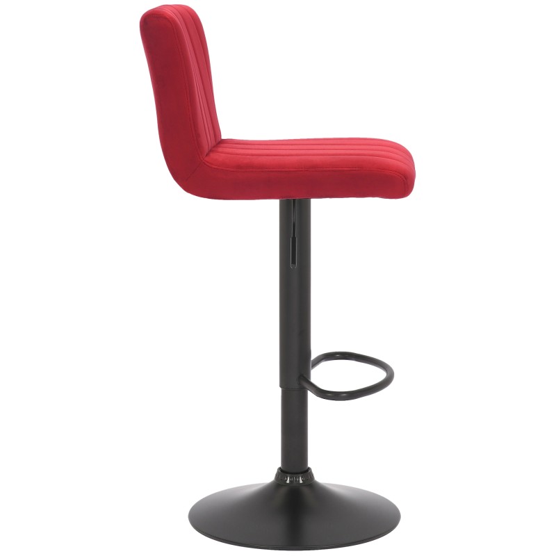 Set de 2 scaune de bar Jamie din catifea roșie