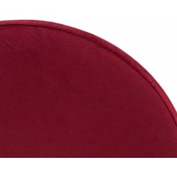 Set de 2 scaune de bar Ponte din catifea albă și roșie