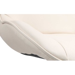 Scaun de bar Vonore din piele ecologică neagră crem