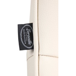 Scaun de bar Vonore din piele ecologică neagră crem