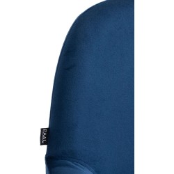 Set de 2 scaune de bar Braga din catifea neagră și albastră