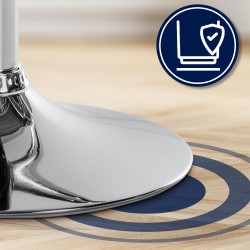 Scaun de bar Laurel din material textil cromat maro