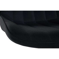 Set de 2 scaune de bar Toni din material textil negru