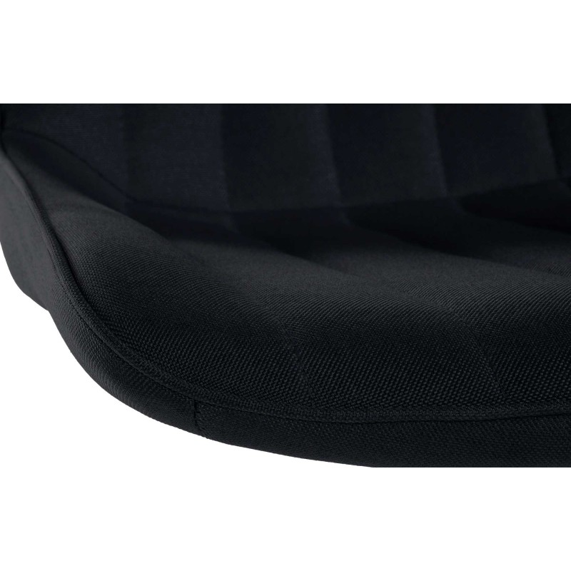 Set de 2 scaune de bar Toni din material textil negru