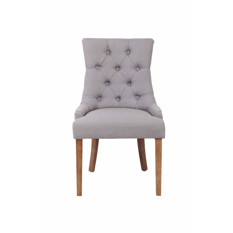 Scaun de sufragerie Aberdeen din material textil antic deschis