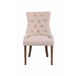 Scaun de sufragerie Aberdeen din material textil antic deschis