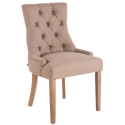 Scaun de sufragerie Aberdeen din material textil antic deschis