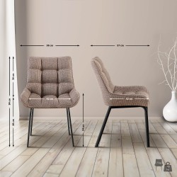 Scaun Saranda din material textil negru