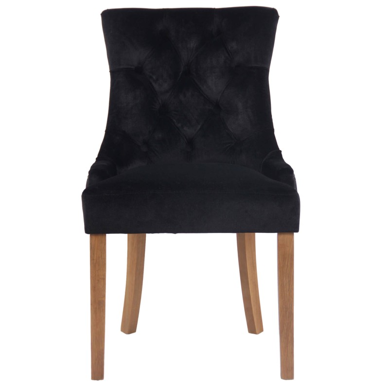 Scaun de sufragerie Aberdeen din catifea deschisă la culoare, antic