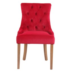 Scaun de sufragerie Aberdeen din catifea deschisă la culoare, antic