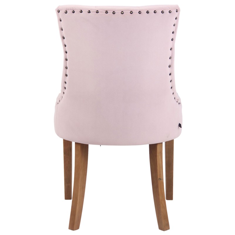 Scaun de sufragerie Aberdeen din catifea deschisă la culoare, antic