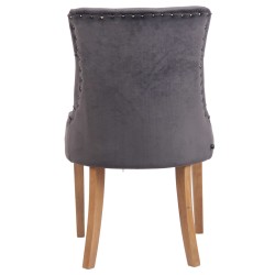 Scaun de sufragerie Aberdeen din catifea deschisă la culoare, antic