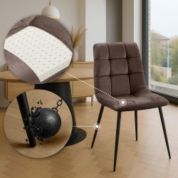 Set de 2 scaune de sufragerie Tilde din catifea